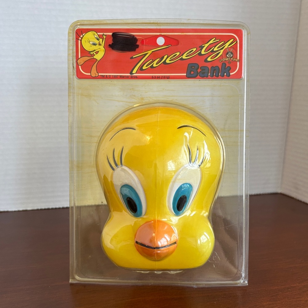 TWEETY BIRD HEAD BANK Vintage 1997 Warner Bros  Looney Tunes Sealed